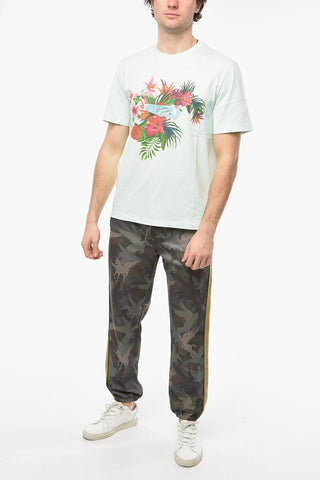 T-shirt Girocollo FLOWER SKATE con Stampa Allover