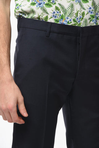 4 Pocket Mohair Blend Pants with Belt Loops