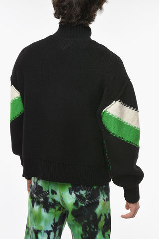 Turtleneck INTARSIA Wool Pullover