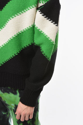 Turtleneck INTARSIA Wool Pullover