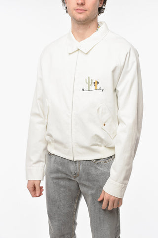 NICK FOUQUET Giacca UBBO in Denim con Ricamo Cactus