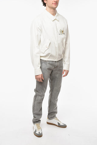 NICK FOUQUET Giacca UBBO in Denim con Ricamo Cactus