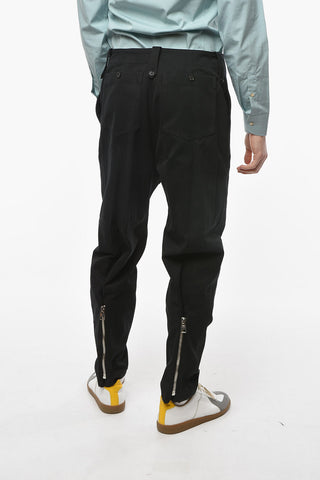 Pantaloni Slim Fit con Zip alla Caviglia