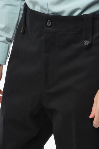 Pantaloni Slim Fit con Zip alla Caviglia