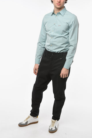 Pantaloni Slim Fit con Zip alla Caviglia