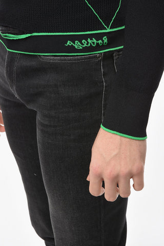 Technoskin Crew-neck T-shirt with Logoed Waistband