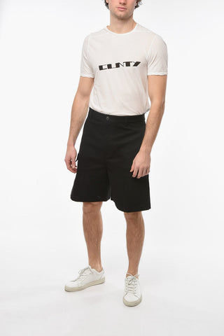Cotton High-Waisted Cargo Shorts