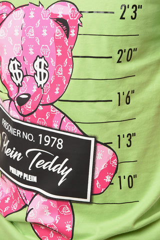 HOMME EST.1978 LIMITED EDITION T-shirt TEDDY BEAR con Stampa Allover e Lettering a Contrasto