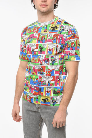 COUTURE ! T-shirt Girocollo con Motivo Moschino Comics