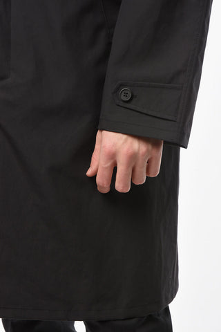 Hidden Buttoning POPELINE DOUBLE Cotton Overcoat