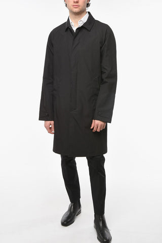 Hidden Buttoning POPELINE DOUBLE Cotton Overcoat