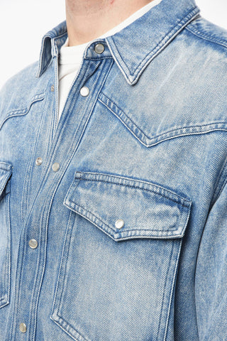 Denim TANEM Shirt with Double Breast-pocket