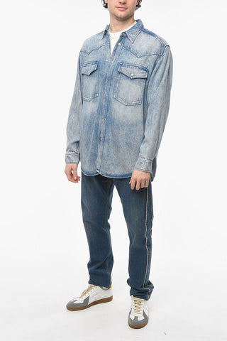 Denim TANEM Shirt with Double Breast-pocket