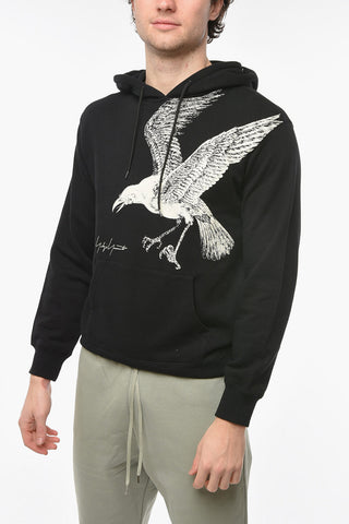NEW ERA Felpa Hoodie con Stampa Aquila e Tasca a Marsupio