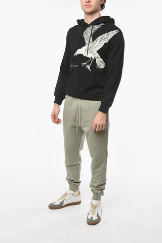 NEW ERA Felpa Hoodie con Stampa Aquila e Tasca a Marsupio