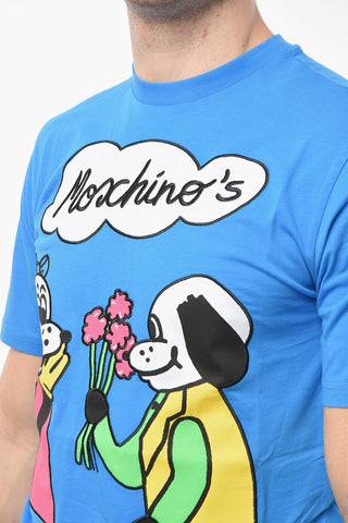 COUTURE ! T-shirt Girocollo con Patch Moschino Comics e Lettering