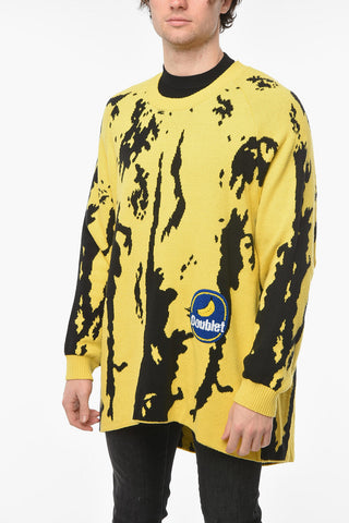 Jacquard-pattern BANANA Jumper with Logo Patch