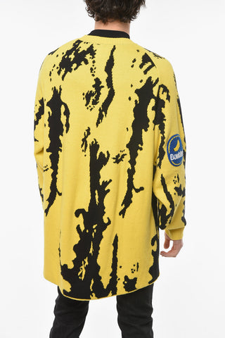 Jacquard-pattern BANANA Jumper with Logo Patch