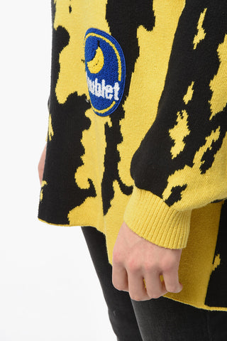 Jacquard-pattern BANANA Jumper with Logo Patch