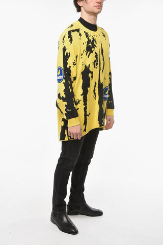 Jacquard-pattern BANANA Jumper with Logo Patch