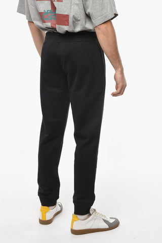 COUTURE ! Fleece Cotton Joggers with Contrasting Logo Lettering