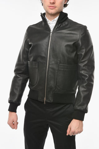 Bomber In Pelle RAOUL Foderato Con Tasche A Toppa
