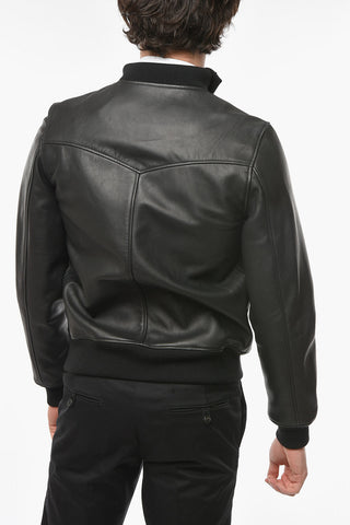Bomber In Pelle RAOUL Foderato Con Tasche A Toppa