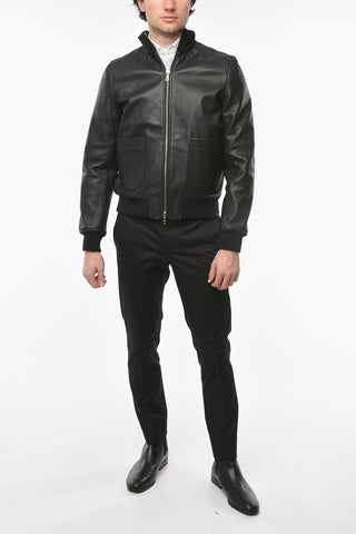 Bomber In Pelle RAOUL Foderato Con Tasche A Toppa