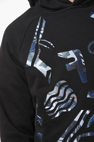 Felpa Hoodie Ricamata con Motivo Fendi Fragment