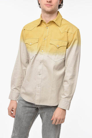 Tye-dye POPITTIH Shirt with Double Breast-pocket