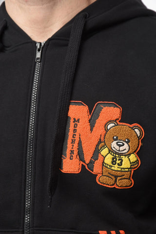 COUTURE ! Striped-pattern Hoodie Sweatshirt with Logoed Emboidery