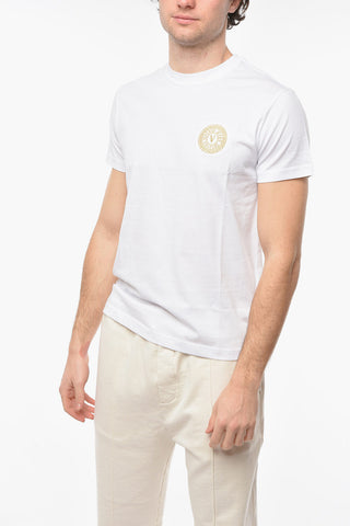 JEANS COUTURE T-shirt Girocollo con Cucitura Logo a Contrasto