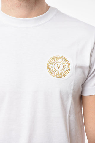 JEANS COUTURE T-shirt Girocollo con Cucitura Logo a Contrasto
