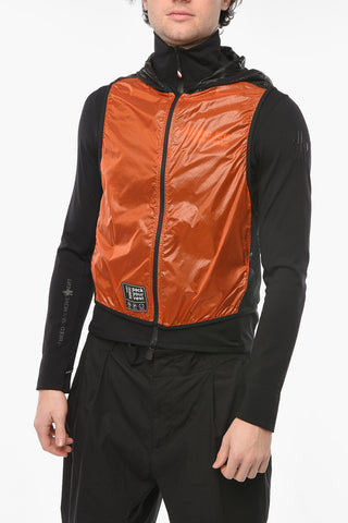 DAY-NAMIC Removable Nylon Vest Mock Neck Sweatshirt
