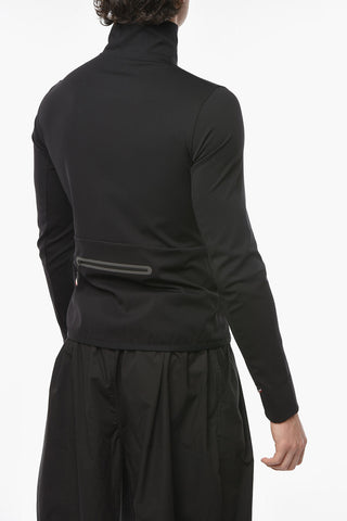 DAY-NAMIC Removable Nylon Vest Mock Neck Sweatshirt