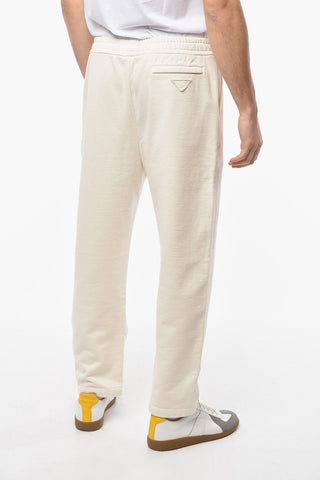 Joggers in Cotone Garzato con Elastico in Vita