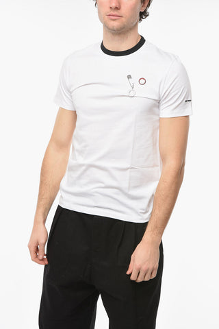 FRED PERRY T-shirt Slim Fit con Dettaglio Spille e Collo a Contrasto