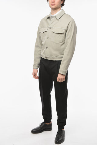 ZZEGNA Denim Jacket with Double Breaste-pocket