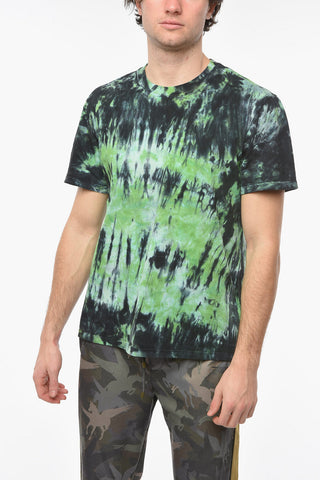 Tie-dye Motif Crew-neck T-shirt
