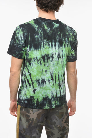 Tie-dye Motif Crew-neck T-shirt