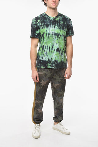 Tie-dye Motif Crew-neck T-shirt