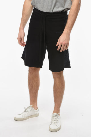 Shorts con Motivo La Greca e Logo in Lettering