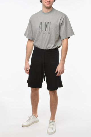 Shorts con Motivo La Greca e Logo in Lettering