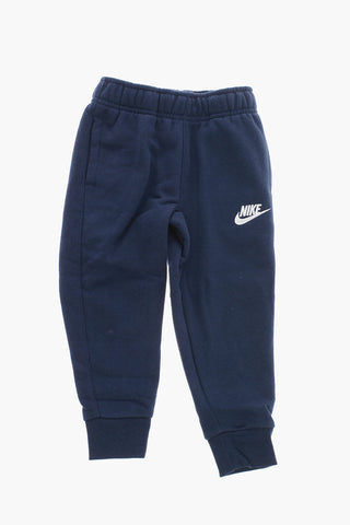 Logo Embroidered Brushed Cotton Joggers