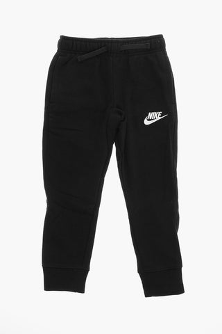 Joggers in Cotone Felpato a 3 Tasche con Elastico in Vita
