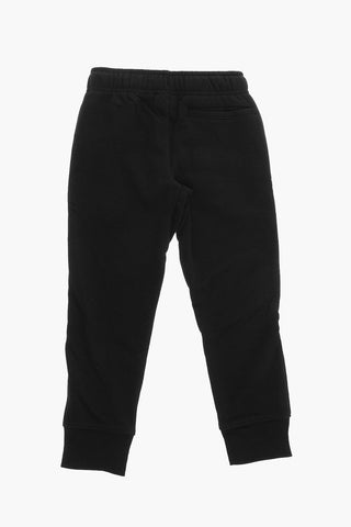 Joggers in Cotone Felpato a 3 Tasche con Elastico in Vita