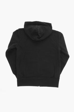 Brushed Cotton Hoodie with Zip Closure