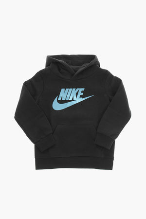 Kapuzensweatshirt aus angerauter Baumwolle mit aufgedrucktem Logo