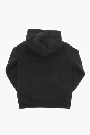Kapuzensweatshirt aus angerauter Baumwolle mit aufgedrucktem Logo