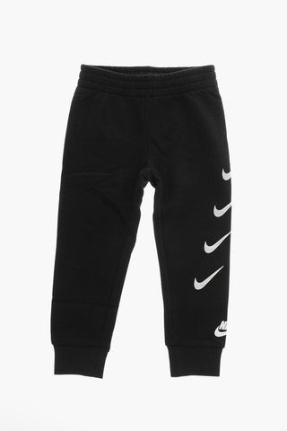 Brushed Cotton Joggers with Printed Logo